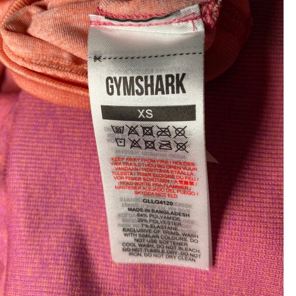 Ombre Pink/Orange - Gym Shark Yoga Pants - Size XS - Picture 7 of 8